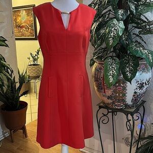 Eliza J coral sleeveless dress size 6